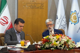 دیدارحسین افشین، معاون علمی، فناوری و اقتصاد دانش بنیان رئیس جمهور با دکتر غلامعلی حدادعادل، رئیس بنیاد سعدی