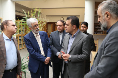 دیدارحسین افشین، معاون علمی، فناوری و اقتصاد دانش بنیان رئیس جمهور با دکتر غلامعلی حدادعادل، رئیس بنیاد سعدی