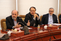 دیدارحسین افشین، معاون علمی، فناوری و اقتصاد دانش بنیان رئیس جمهور با دکتر غلامعلی حدادعادل، رئیس بنیاد سعدی