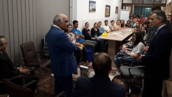 نقش‌آفرینی مرادی کرمانی برای فارسی‌آموزان صرب +گزارش تصویری