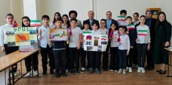 افتتاح سرای زبان فارسی در مدرسه ۱۸۸ ایروان / تأکید بر نقش زبان فارسی در پیوندهای فرهنگی ایران و ارمنستان