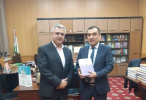 رئیس پژوهشگاه فرهنگ فارسی_تاجیکی با رئیس مرکز میراث خطی تاجیکستان دیدار کرد