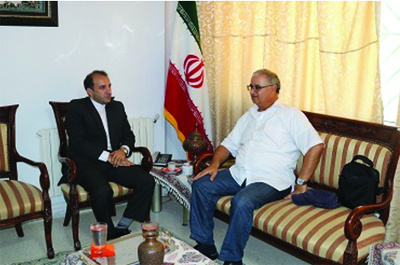 دیدار رایزن فرهنگی کشورمان با استاد زبان فارسی تونس