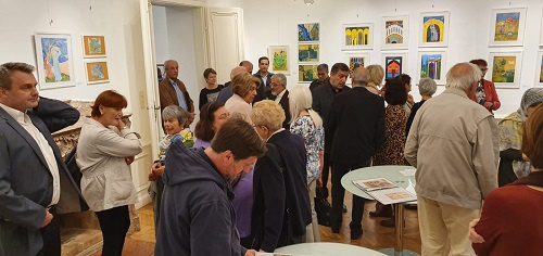 همزمان با روز شعرو ادب فارسی  نمایشگاه برخورد هنری گروه نقاشان سالمند اتریشی برگزار شد