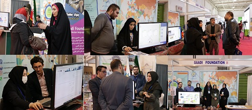 استقبال پژوهشگران و معلم های زبان فارسی از غرفه بنیاد سعدی در نمایشگاه دستاوردهای پژوهش و فناوری
