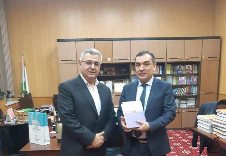 رئیس پژوهشگاه فرهنگ فارسی_تاجیکی با رئیس مرکز میراث خطی تاجیکستان دیدار کرد